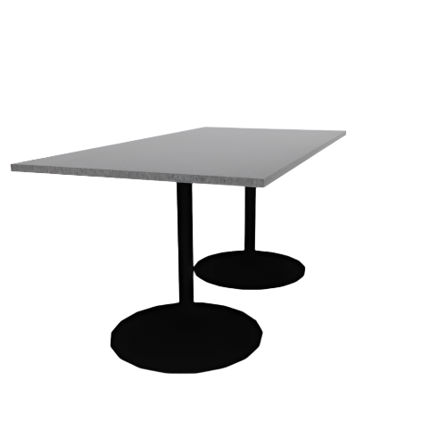 Proof 42" x 84" Rectangle Pedestal Counter Table with Round Base Pair HPL Top