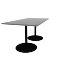 Proof 42" x 84" Rectangle Pedestal Counter Table with X-Base Pair Solid Wood Top