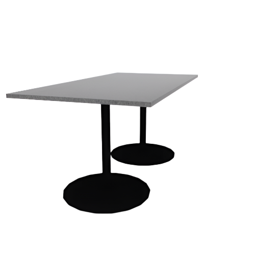 Proof 42" x 96" Rectangle Pedestal Counter Table with Round Base Pair HPL Top