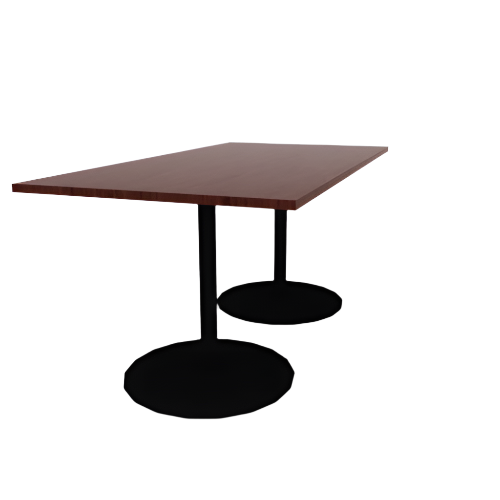 Proof 42" x 96" Rectangle Pedestal Counter Table with Round Base Pair HPL Top