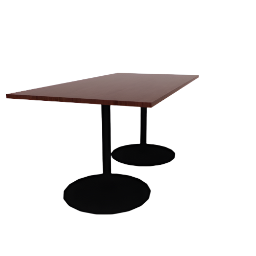 Proof 42" x 84" Rectangle Pedestal Counter Table with Round Base Pair HPL Top