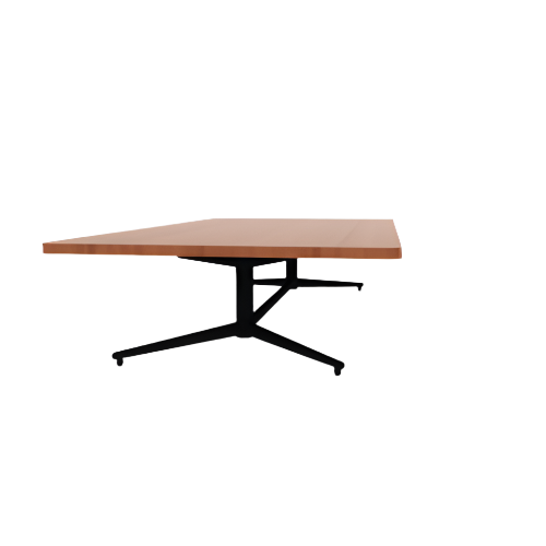 Vaux 42" x 84" Rounded Rectangle Occassional Table HPL Top with Square Edge Glides 16"H