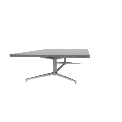 Vaux 42" x 84" Rounded Rectangle Occassional Table HPL Top with Square Edge Glides 16"H