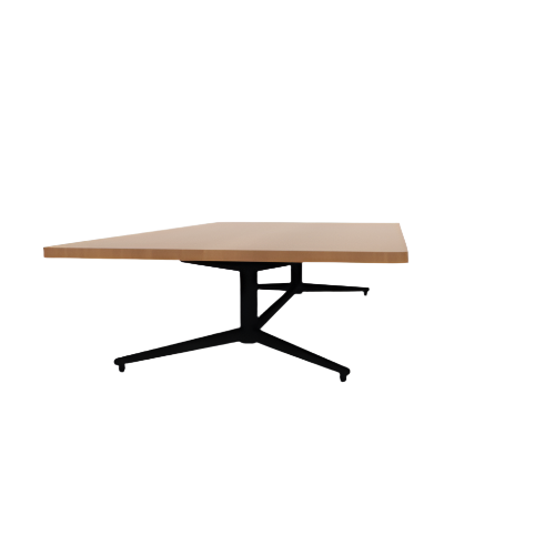 Vaux 42" x 84" Rounded Rectangle Occassional Table HPL Top with Square Edge Glides 16"H