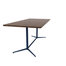 Vaux 42 x 84" Rounded Rectangle Conference Table HPL Top with Square Edge Glides 36"H