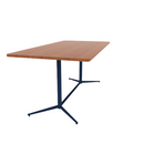 Vaux 42 x 84" Rounded Rectangle Conference Table HPL Top with Square Edge Glides 36"H