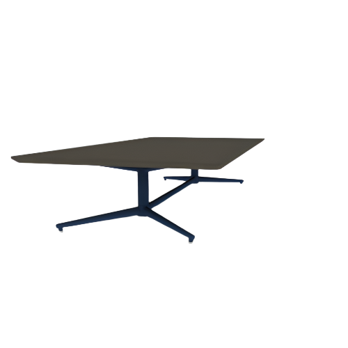 Vaux 42" x 84" Rounded Rectangle Occassional Table HPL Top with Knife Edge Glides 16"H