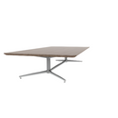 Vaux 42" x 84" Rounded Rectangle Occassional Table HPL Top with Knife Edge Glides 16"H