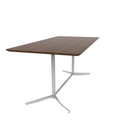 Vaux 42 x 84" Rounded Rectangle Conference Table HPL Top with Knife Edge Glides 36"H