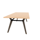 Rang 42" x 84" Rectangle Cafe Table Solid Wood Legs Steel Apron HPL Top with Square Edge 30"H