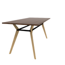 Rang 42" x 84" Rectangle Bar Table Solid Wood Legs Steel Apron HPL Top with Square Edge 42"H