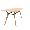 Rang 42" x 84" Rectangle Bar Table Solid Wood Legs Steel Apron HPL Top with Square Edge 42"H