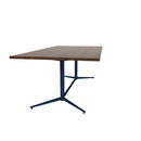 Vaux 42 x 84" Rectangle Cafe Table HPL Top with Square Edge Glides 30"H