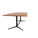Vaux 42 x 84" Rectangle Cafe Table HPL Top with Square Edge Glides 30"H