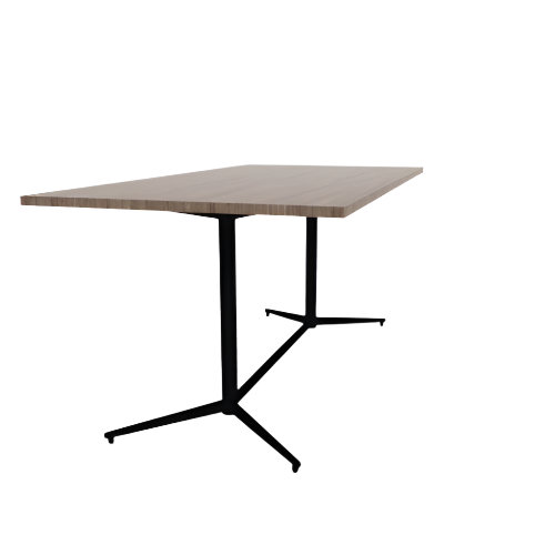 Vaux 42 x 84" Rectangle Conference Table HPL Top with Square Edge Glides 36"H