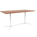 Vaux 42 x 84" Rectangle Bar Table HPL Top with Square Edge Glides 42"H