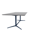 Vaux 42 x 84" Rectangle Cafe Table HPL Top with Knife Edge Glides 30"H