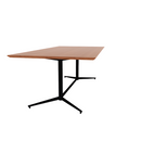 Vaux 42 x 84" Rectangle Cafe Table HPL Top with Knife Edge Glides 30"H