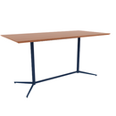 Vaux 42 x 84" Rectangle Bar Table HPL Top with Knife Edge Glides 42"H