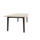 Voodoo 42" x 90" Rounded Rectangle Cafe Table HPL Top with Matching 3MM PVC Square Edge