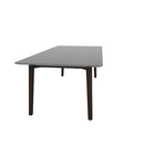 Voodoo 42" x 90" Rounded Rectangle Cafe Table HPL Top with Matching 3MM PVC Knife Edge