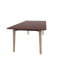 Voodoo 42" x 90" Rounded Rectangle Cafe Table HPL Top with Matching 3MM PVC Knife Edge