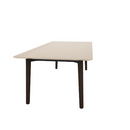 Voodoo 42" x 90" Rounded Rectangle Cafe Table HPL Top with Matching 3MM PVC Knife Edge