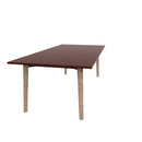 Voodoo 42" x 90" Rectangle Cafe Table HPL Top with Matching 3MM PVC Square Edge