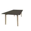 Voodoo 42" x 90" Rectangle Cafe Table HPL Top with Matching 3MM PVC Square Edge