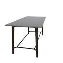 Voodoo 42" x 90" Rectangle Bar Table HPL Top with Matching 3MM PVC Square Edge