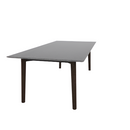 Voodoo 42" x 90" Rectangle Cafe Table HPL Top with Matching 3MM PVC Knife Edge