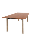 Voodoo 42" x 90" Rectangle Cafe Table HPL Top with Matching 3MM PVC Knife Edge