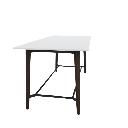 Voodoo 42" x 90" Rectangle Bar Table HPL Top with Matching 3MM PVC Knife Edge