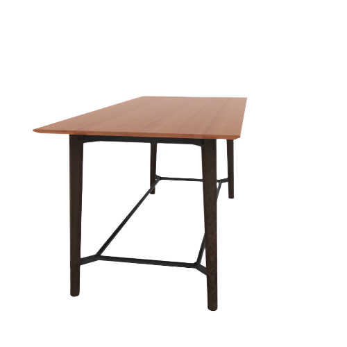 Voodoo 42" x 90" Rectangle Bar Table HPL Top with Matching 3MM PVC Knife Edge