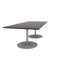 Proof 42" x 96" Rectangle Pedestal Cafe Table with Round Base Pair HPL Top