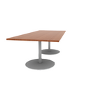 Proof 42" x 96" Rectangle Pedestal Cafe Table with X-Base Pair HPL Top