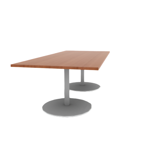 Proof 42" x 96" Rectangle Pedestal Cafe Table with X-Base Pair HPL Top