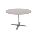 Proof 42" Dia Round Pedestal Cafe Table with Cast Iron X-Base HPL Top