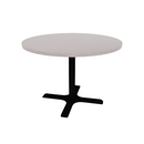 Proof 42" Dia Round Pedestal Cafe Table with Cast Iron X-Base HPL Top