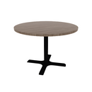 Proof 42" Dia Round Pedestal Cafe Table with Cast Iron X-Base HPL Top