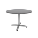 Proof 42" Dia Round Pedestal Cafe Table with Cast Iron Arched Base HPL Top