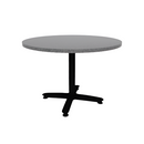 Proof 42" Dia Round Pedestal Cafe Table with Cast Iron Arched Base HPL Top
