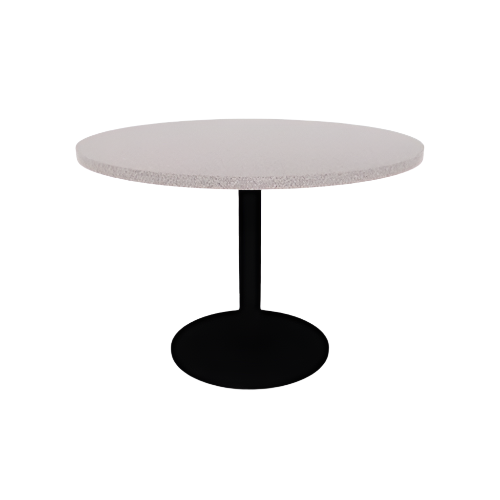 Proof 42" Dia Round Pedestal Cafe Table with Round Steel Base HPL Top