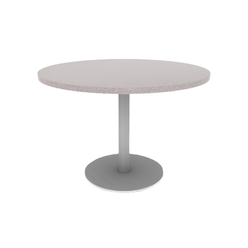 Proof 42" Dia Round Pedestal Cafe Table with Round Steel Base HPL Top