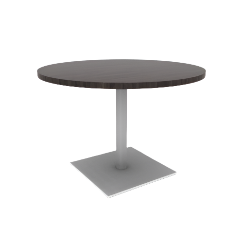 Proof 42" Dia Round Pedestal Cafe Table with Square Steel Base HPL Top