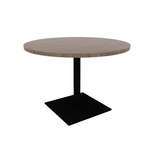 Proof 42" Dia Round Pedestal Cafe Table with Square Steel Base HPL Top