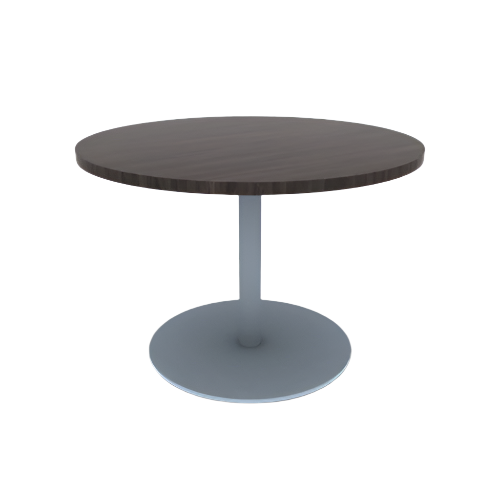 Proof 42" Dia Round Pedestal Cafe Table with Round Stainless Steel Base HPL Top