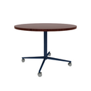 Vaux 42" Round Cafe Table HPL Top with Square Edge Casters 30"H