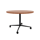 Vaux 42" Round Cafe Table HPL Top with Square Edge Casters 30"H