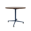 Vaux 42" Round Conference Table HPL Top with Square Edge Casters 36"H